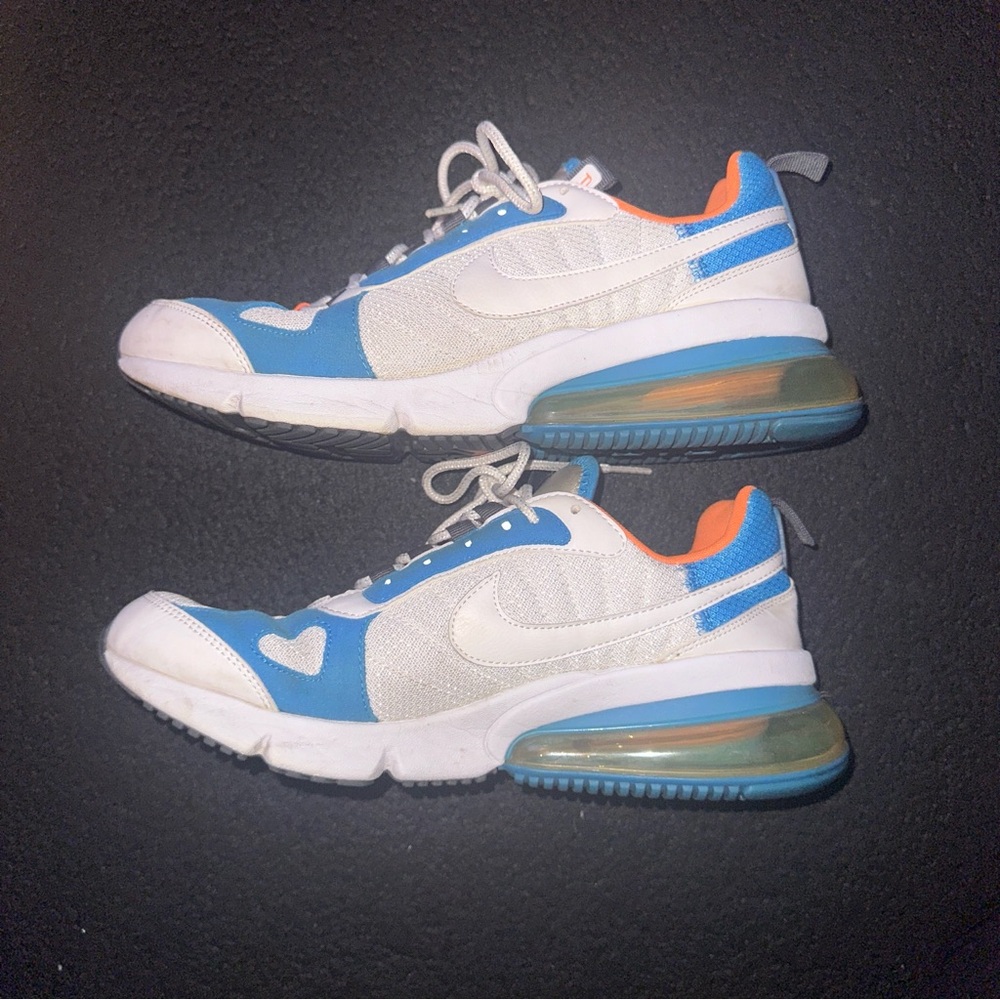 Size 9.5 Men's Nike Air Max 270 Futura White A01569-100 Shoes Orange Blue